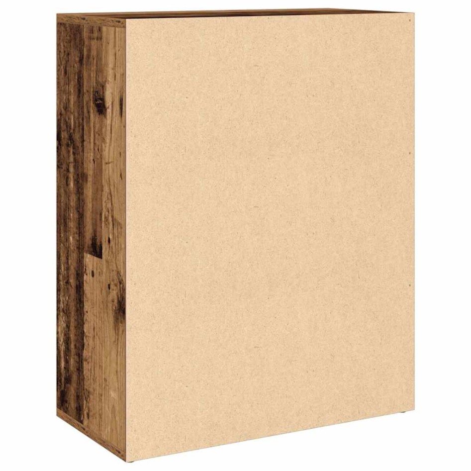Aparador de madera contrachapada madera envejecida 60x30x75