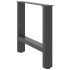 Patas de mesa de centro acero antracita 2 uds 50x(42-43)