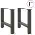 Patas de mesa de centro acero antracita 2 uds 50x(42-43)