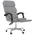 Silla de oficina reclinable de tela gris