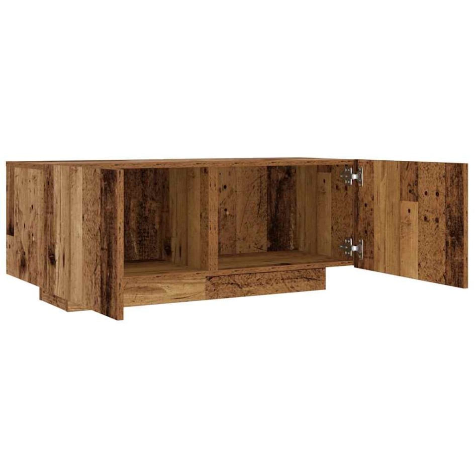 Mesita de noche madera contrachapada madera vieja 100x35x40