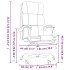 Silla de oficina reclinable de tela gris