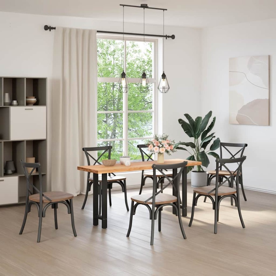 Patas de mesa de centro acero negro 2 uds 38x(72-73)