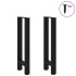 Patas de mesa de centro acero negro 2 uds 38x(72-73)