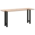 Patas de mesa de centro acero negro 2 uds 38x(72-73)