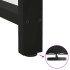 Patas de mesa de centro acero negro 2 uds 38x(72-73)