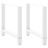 Patas de mesa de centro acero blanco 2 uds 80x(72-73)