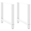 Patas de mesa de centro acero blanco 2 uds 80x(72-73) cm
