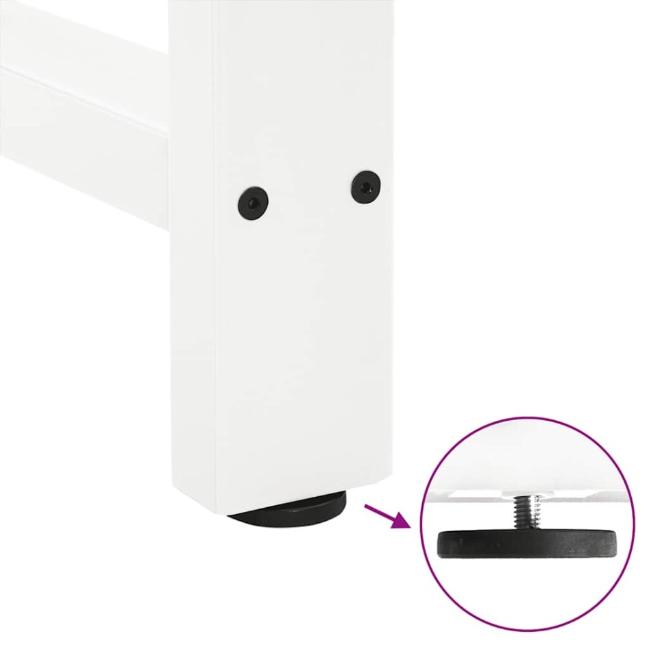 Patas de mesa de centro acero blanco 2 uds 80x(72-73)