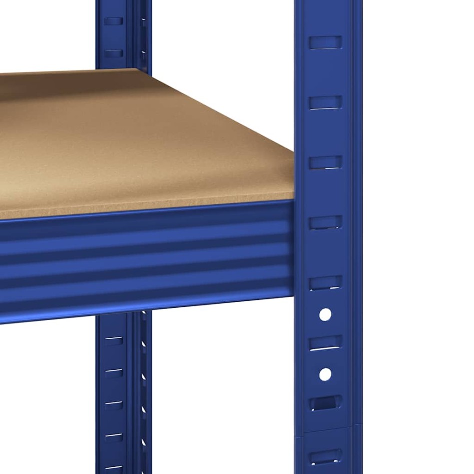 Estantería esquina 5 niveles madera contrachapada y acero