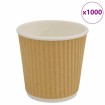 Tazas de café de papel 1000 uds 4oz 100ml marrón