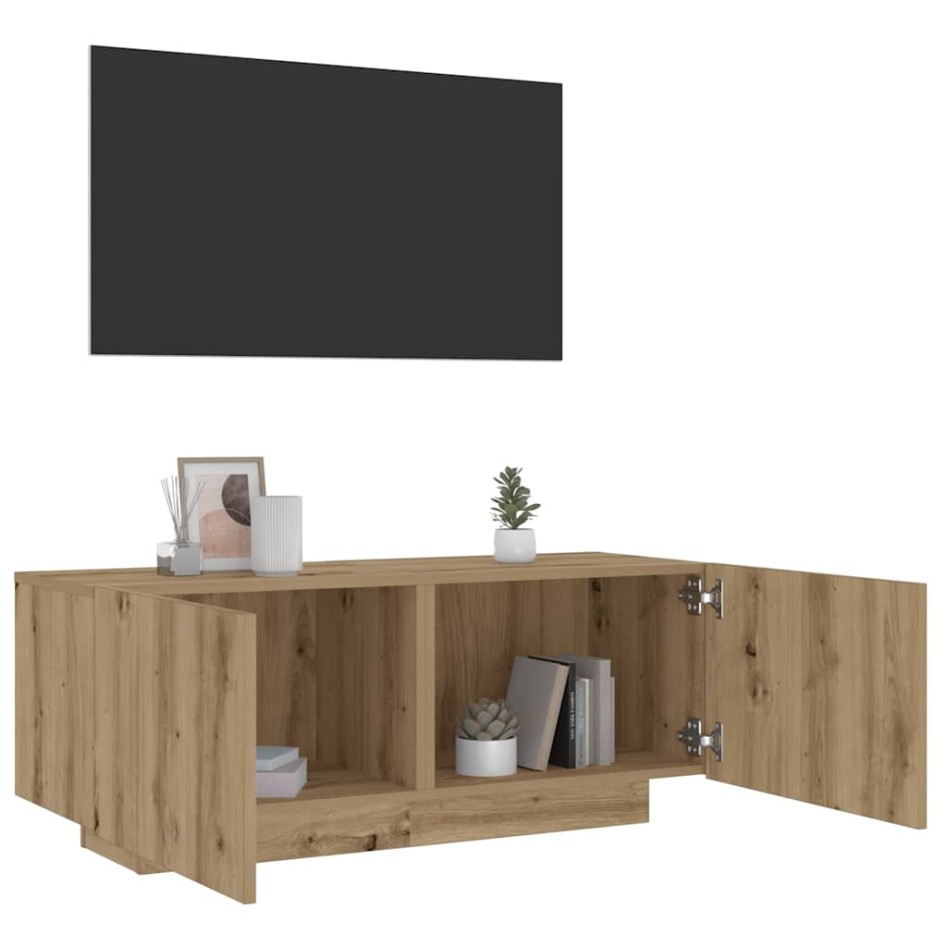 Mueble de TV madera de ingeniería roble artisan 100x35x40