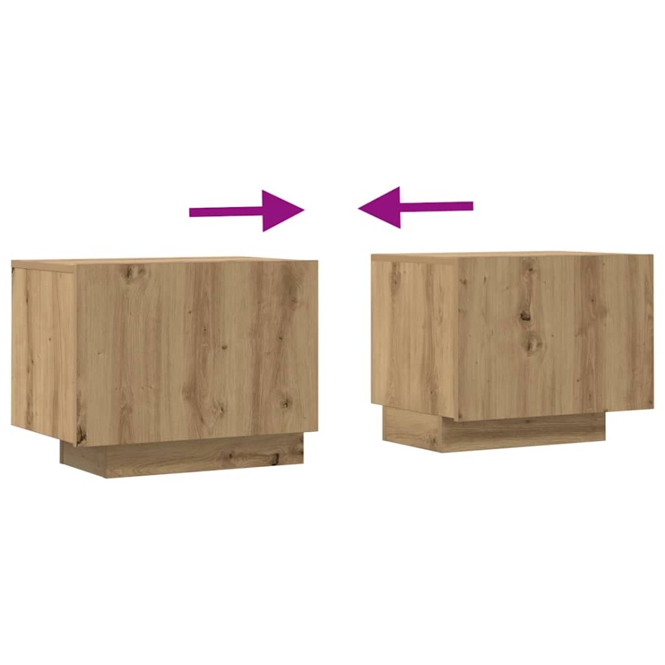 Mueble de TV madera de ingeniería roble artisan 100x35x40