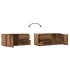 Mueble de TV madera ingeniería madera envejecida 80x34x35,5