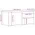 Mueble de TV madera ingeniería madera envejecida 80x34x35,5