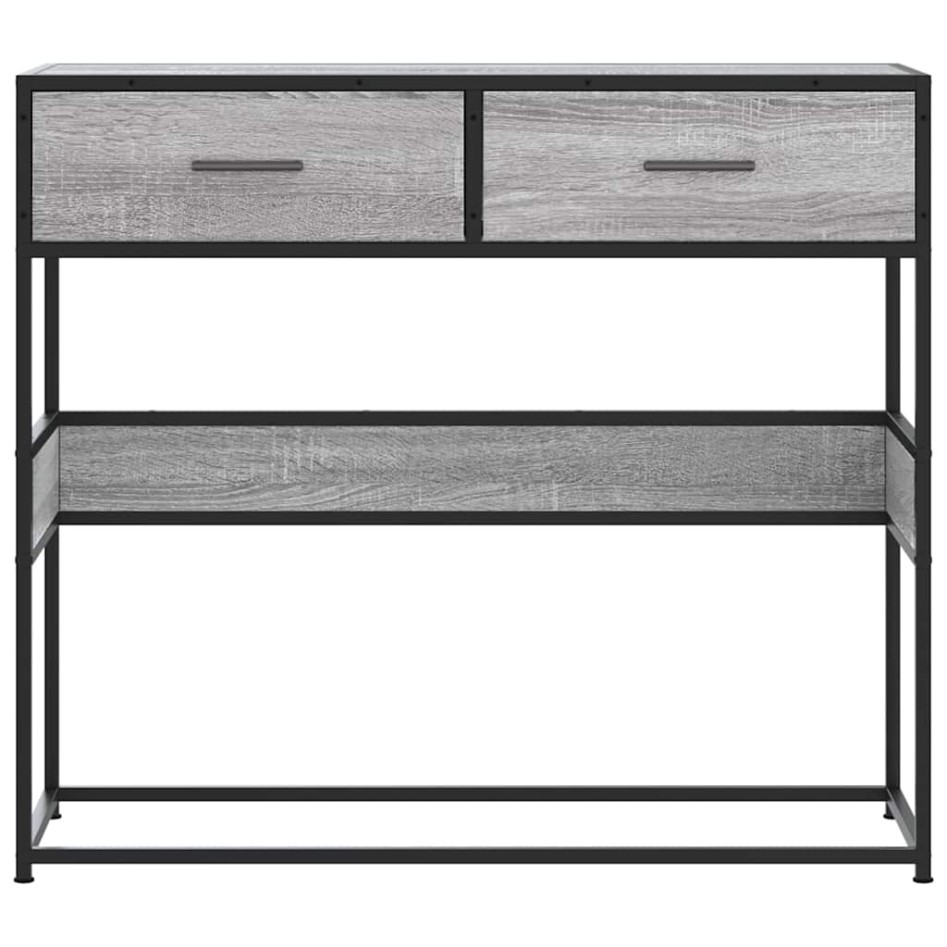 Mesa consola madera de ingeniería gris Sonoma 90x35x80
