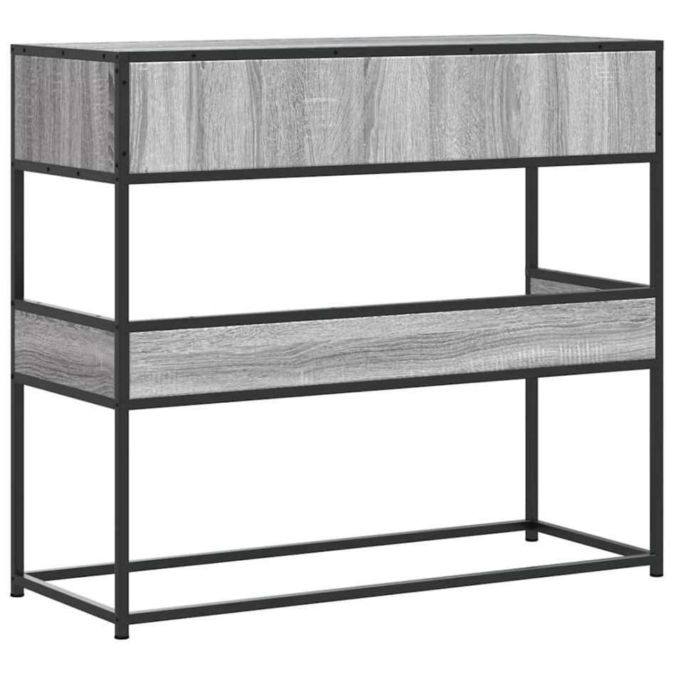 Mesa consola madera de ingeniería gris Sonoma 90x35x80