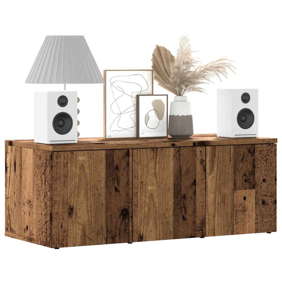 Mueble para TV madera contrachapada envejecida 80x34x30