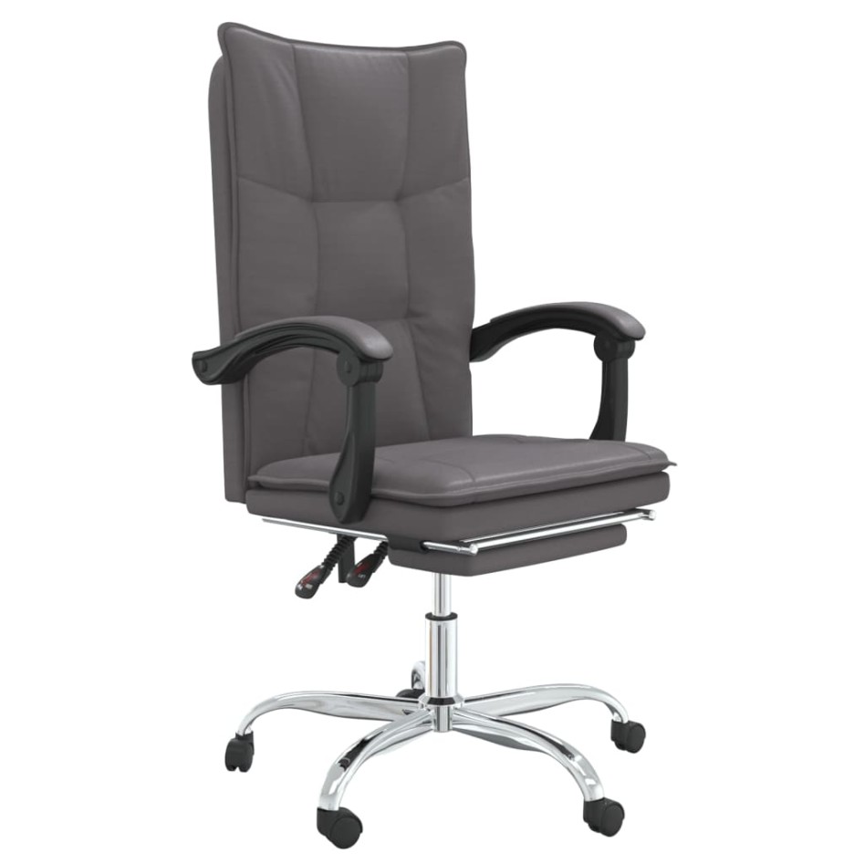 Silla de oficina reclinable cuero sintético