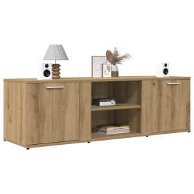 Mueble de TV madera de ingeniería roble artesanal 120x34x37