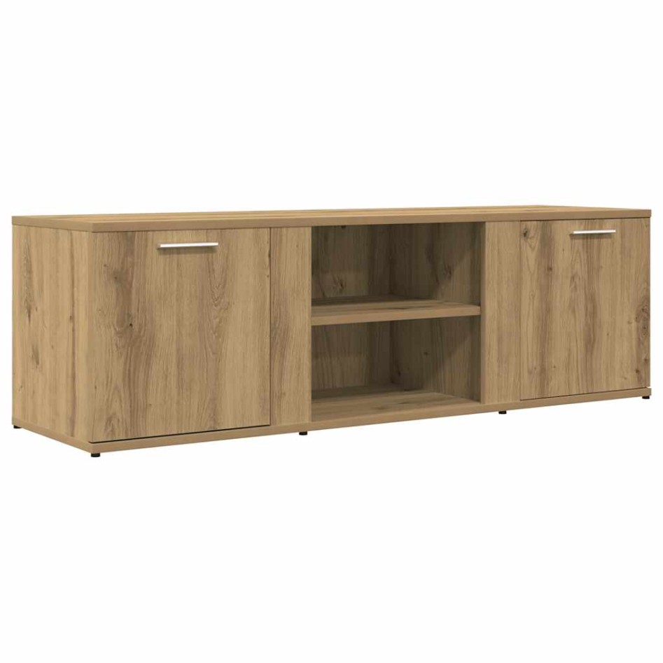 Mueble de TV madera de ingeniería roble artesanal 120x34x37