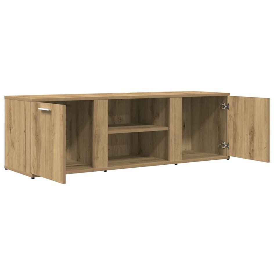 Mueble de TV madera de ingeniería roble artesanal 120x34x37