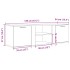 Mueble de TV madera de ingeniería roble artesanal 120x34x37