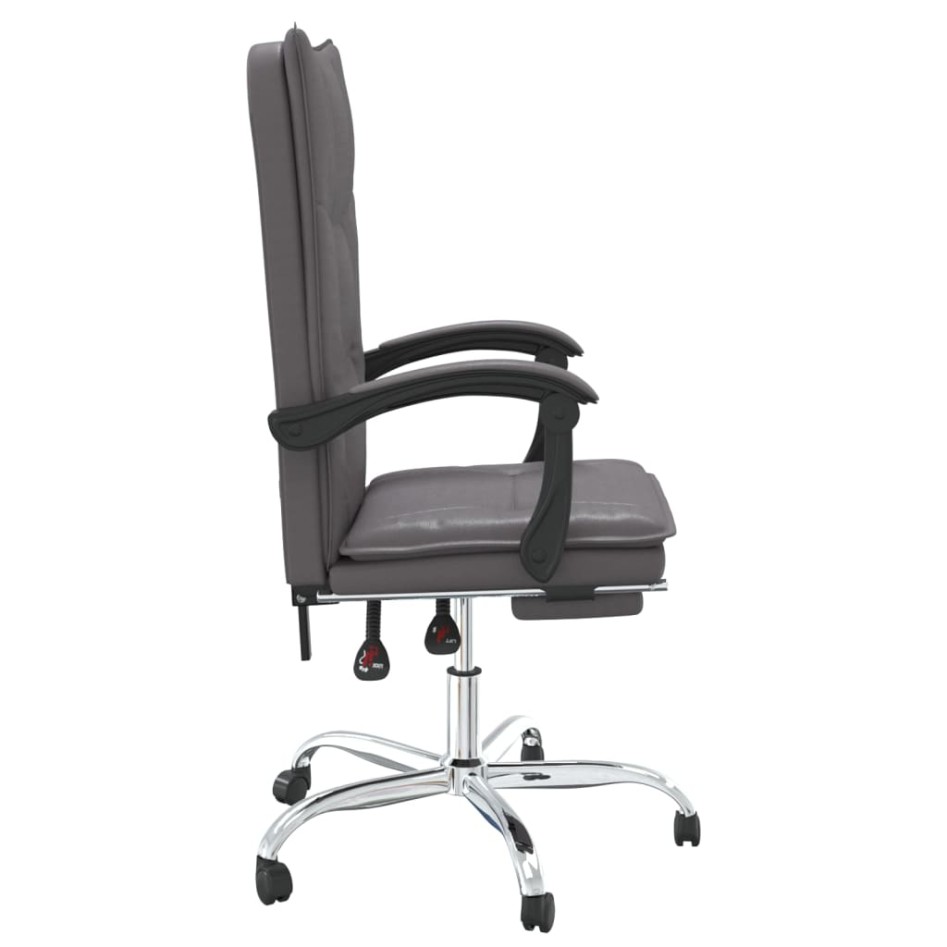 Silla de oficina reclinable cuero sintético