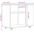 Mesa auxiliar de madera de ingeniería roble artisan 70x35x55