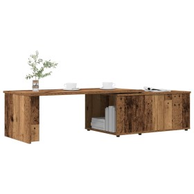 Mesa de centro madera contrachapada envejecida 150x50x35