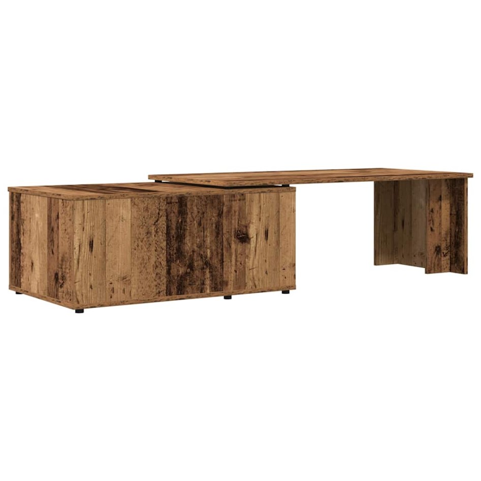 Mesa de centro madera contrachapada envejecida 150x50x35