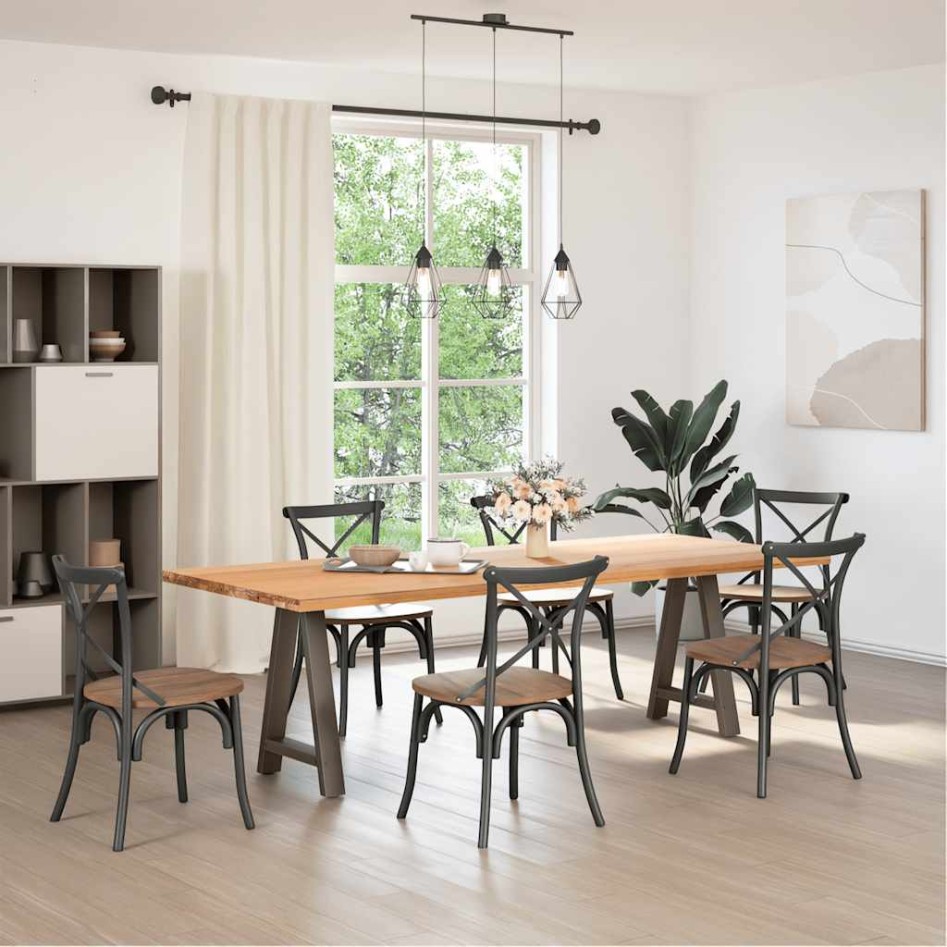 Patas de mesa de centro forma A 2uds acero 50x(72-73)