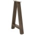 Patas de mesa de centro forma A 2uds acero 60x(72-73)