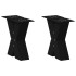 Patas de mesa de centro forma X 2uds acero negro 30x(30-31)