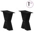 Patas de mesa de centro forma X 2uds acero negro 30x(30-31)