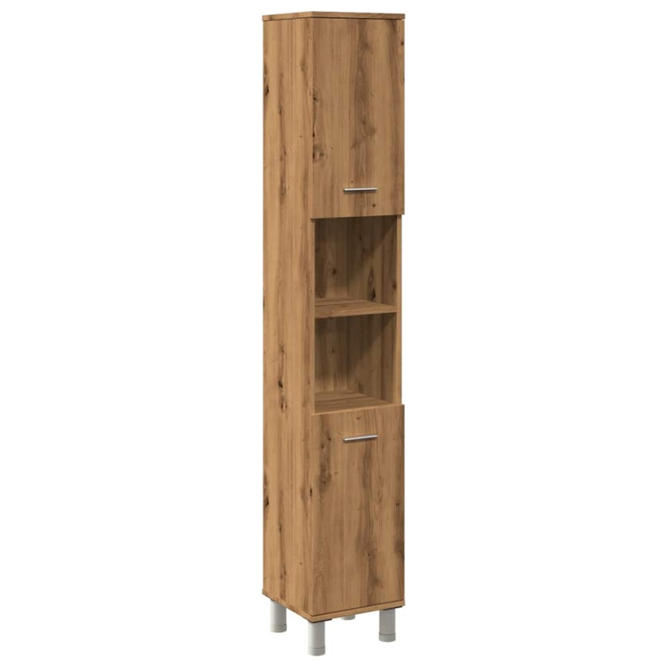 Mueble de baño madera de ingeniería roble artisan 30x30x179