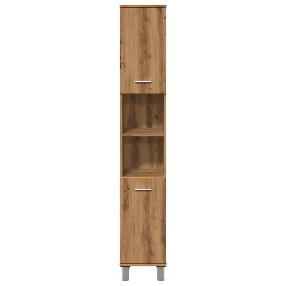 Mueble de baño madera de ingeniería roble artisan 30x30x179