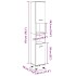 Mueble de baño madera de ingeniería roble artisan 30x30x179
