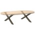 Patas de mesa centro forma X 2uds acero natural 70x(30-31)