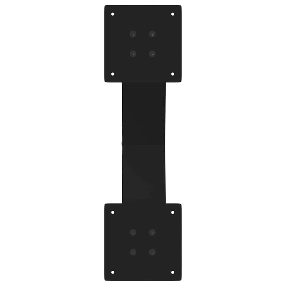 Patas de mesa de centro forma X 2uds acero negro 60x(30-31)