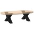 Patas de mesa de centro forma X 2uds acero negro 60x(30-31)