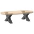 Patas de mesa centro forma X 2uds acero antracita 60x(30-31)