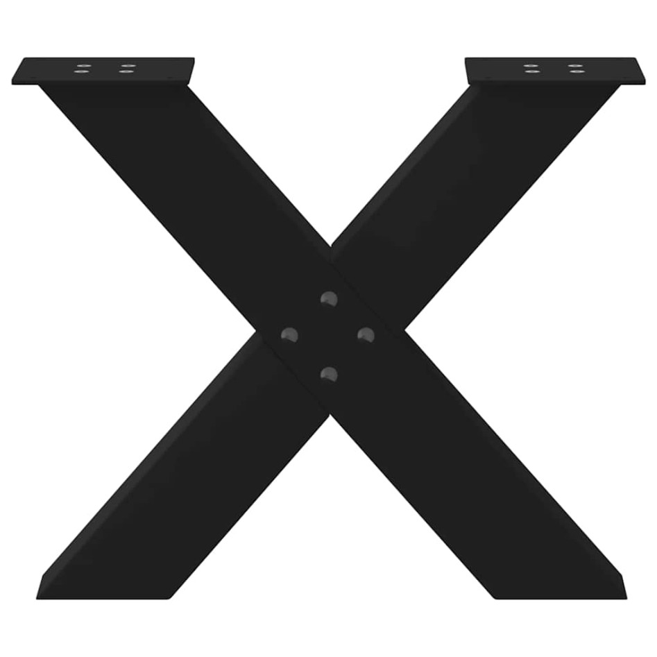 Patas de mesa de centro forma X 2uds acero negro 50x(42-43)
