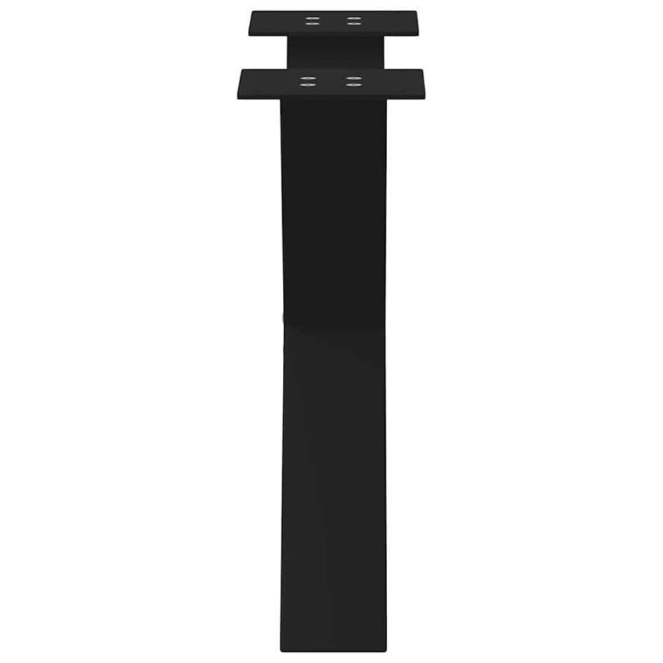 Patas de mesa de centro forma X 2uds acero negro 50x(42-43)