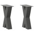 Patas para mesa de centro en forma de X 2 uds antracita