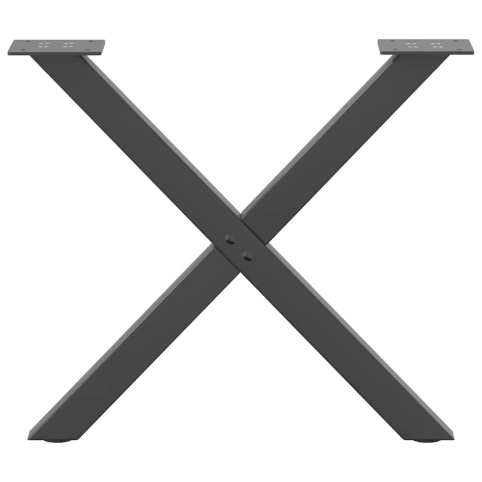 Patas para mesa de centro en forma de X 2 uds antracita