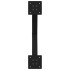 Patas de mesa de centro forma X 2uds acero negro 60x(42-43)