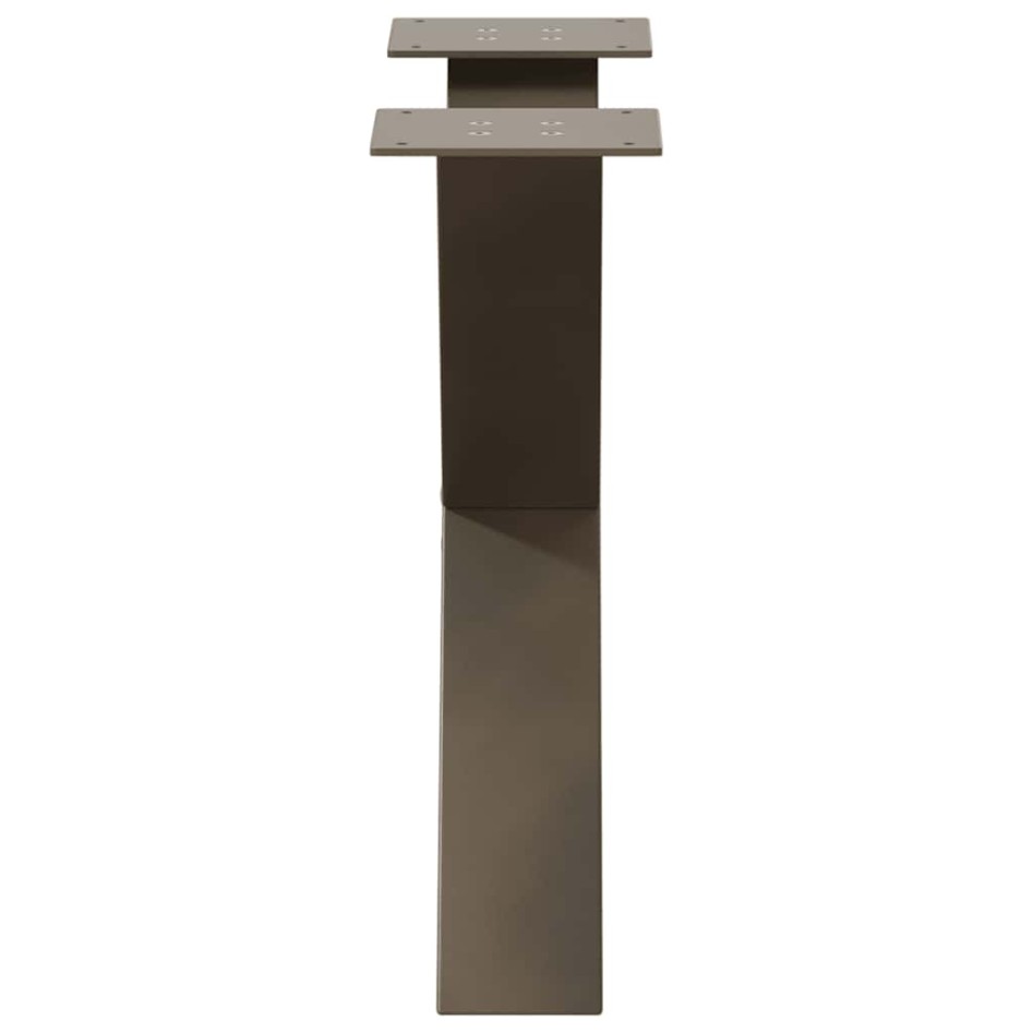 Patas de mesa centro forma X 2uds acero natural 60x(42-43)