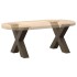 Patas de mesa centro forma X 2uds acero natural 60x(42-43)