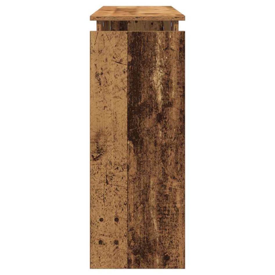 Mesa consola madera de ingeniería envejecida 80x30x102